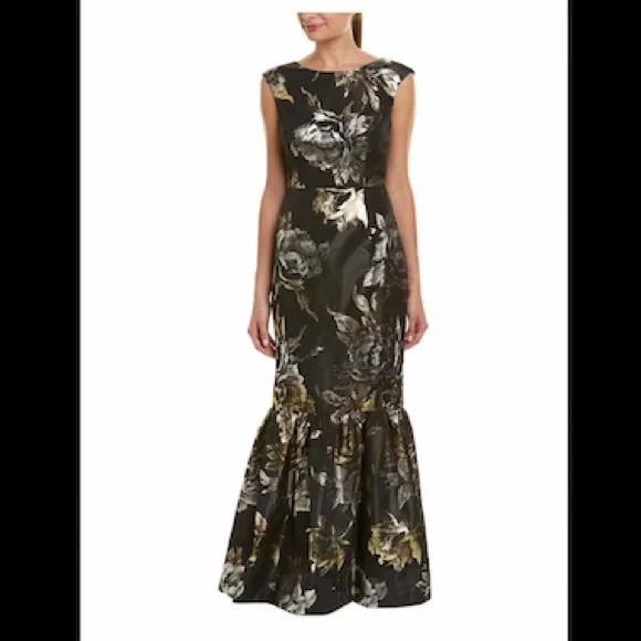 Gorgeous Trina Turk Williams dress - Size 8 - black and gold formal maxi  dress